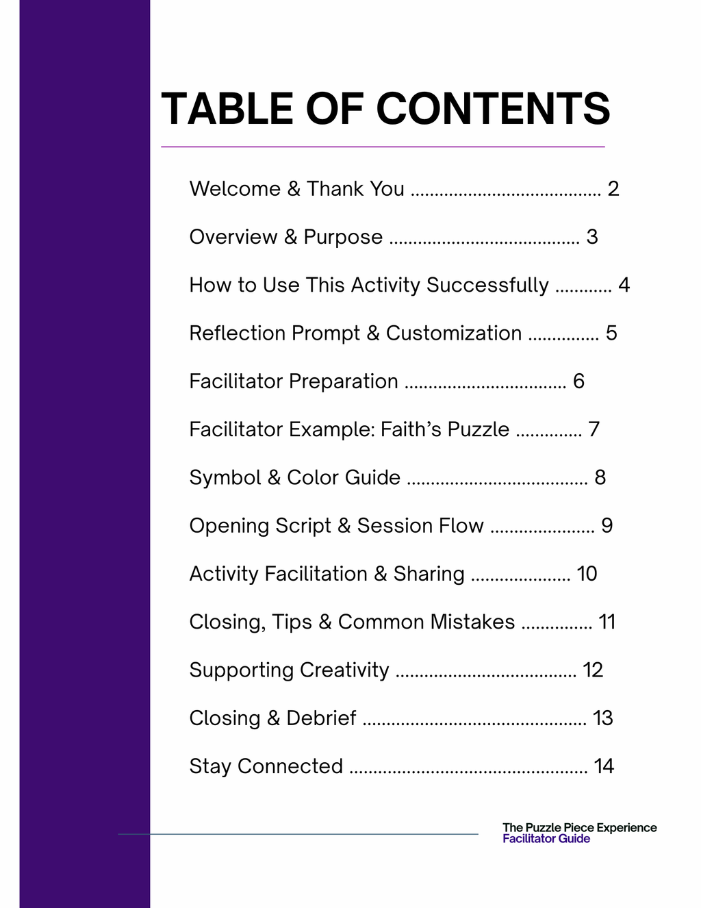 The Puzzle Piece Experience™ - Facilitator Guide