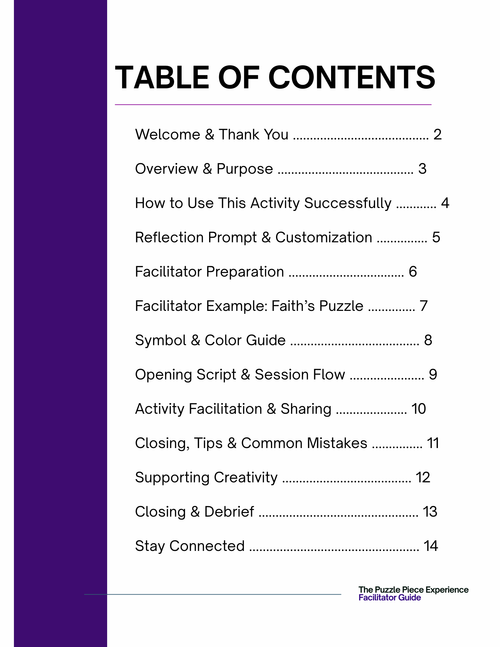 The Puzzle Piece Experience™ - Facilitator Guide